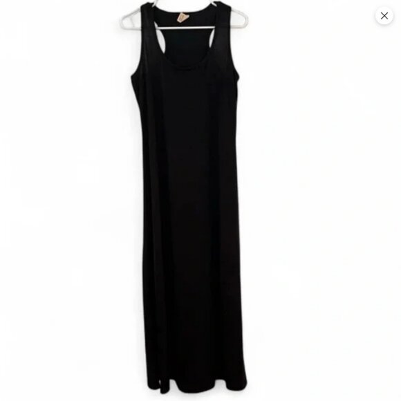 Faded Glory Dresses & Skirts - Vintage Faded Glory Women's Black Maxi Summer Racerback Dress Sz L (12-14)